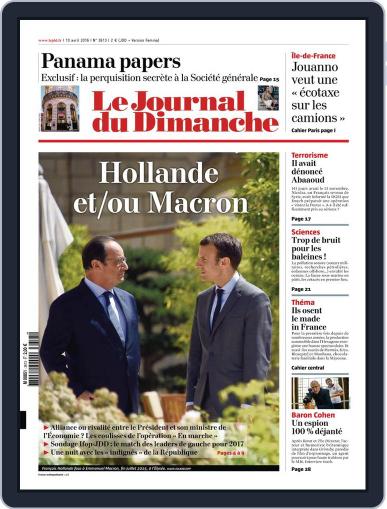 Le Journal du dimanche April 10th, 2016 Digital Back Issue Cover