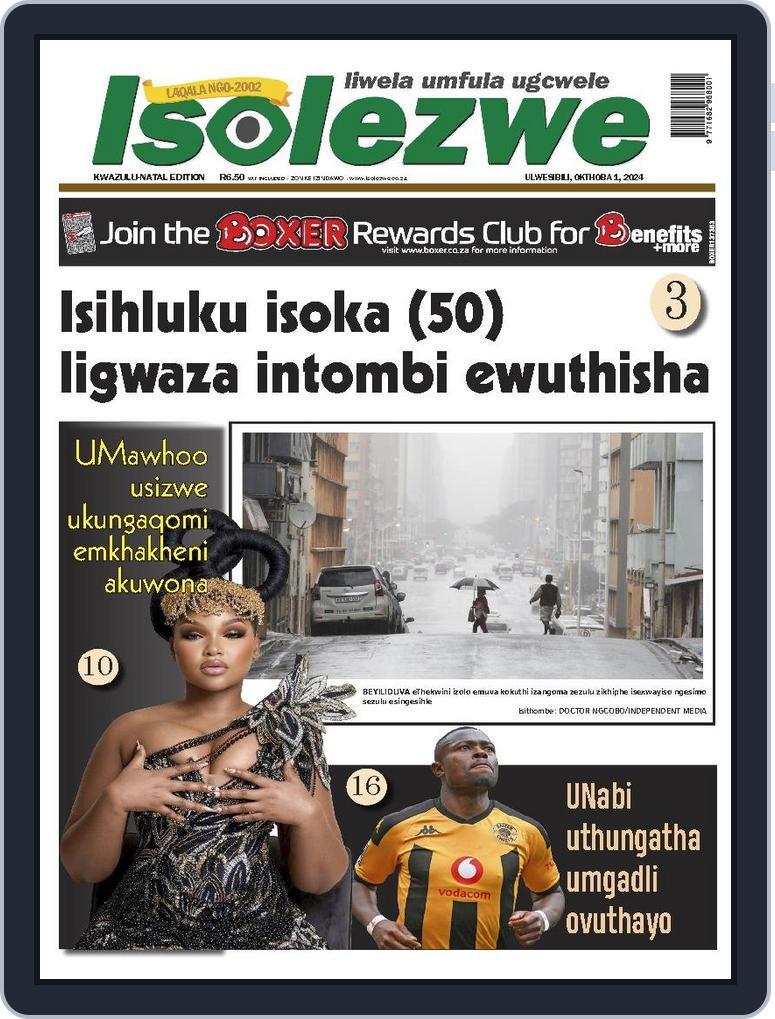 Isolezwe October 1st, 2024 Digital Back Issue Cover