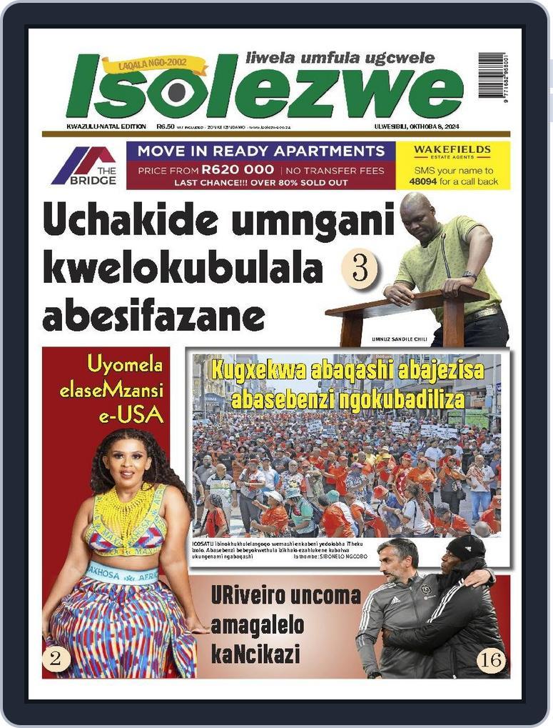 Isolezwe October 8th, 2024 Digital Back Issue Cover