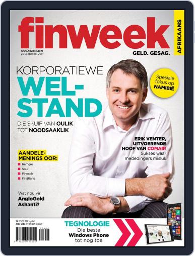 Finweek - Afrikaans September 18th, 2014 Digital Back Issue Cover