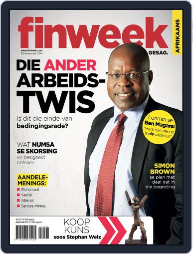 Finweek - Afrikaans November 13th, 2014 Digital Back Issue Cover