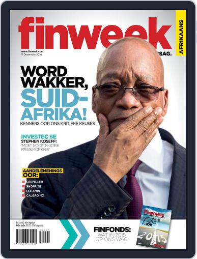 Finweek - Afrikaans December 4th, 2014 Digital Back Issue Cover