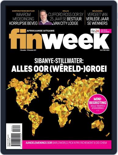Finweek - Afrikaans November 2nd, 2017 Digital Back Issue Cover