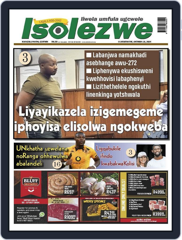 Isolezwe October 23rd, 2024 Digital Back Issue Cover