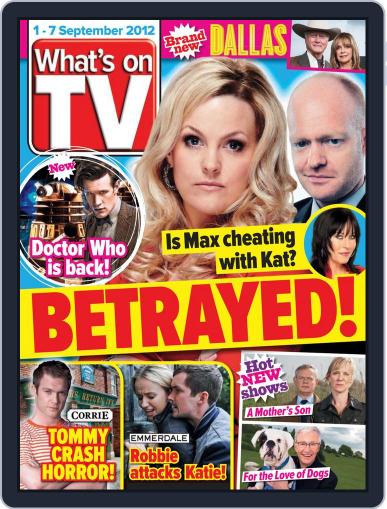 What's on TV August 28th, 2012 Digital Back Issue Cover
