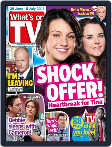 What's on TV June 24th, 2013 Digital Back Issue Cover