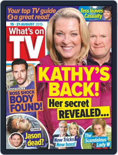 What's on TV August 11th, 2015 Digital Back Issue Cover