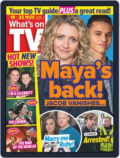 What's on TV November 16th, 2019 Digital Back Issue Cover