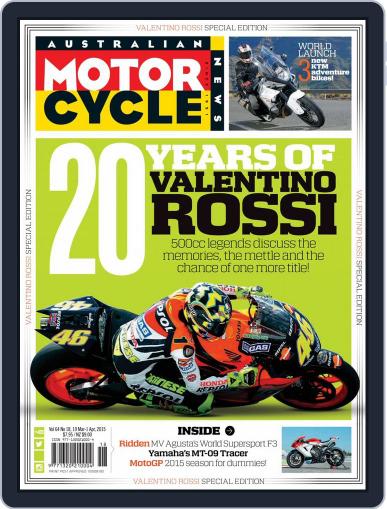 Australian Motorcycle News March 19th, 2015 Digital Back Issue Cover