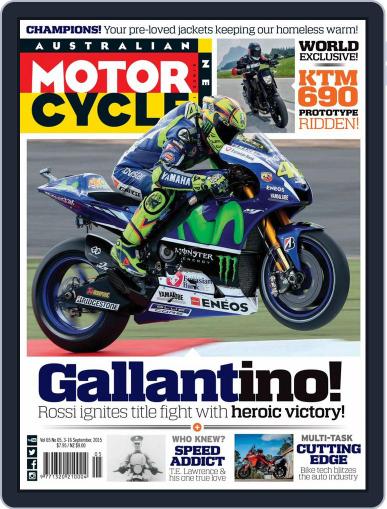 Australian Motorcycle News September 3rd, 2015 Digital Back Issue Cover