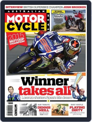 Australian Motorcycle News November 12th, 2015 Digital Back Issue Cover