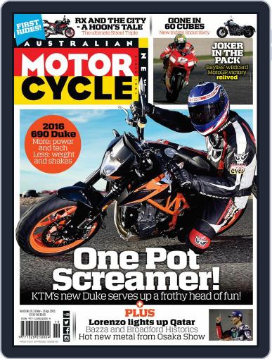 Australian Motorcycle News March 30th, 2016 Digital Back Issue Cover