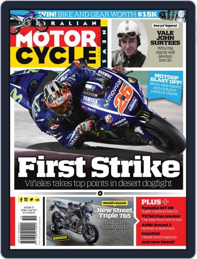 Australian Motorcycle News March 29th, 2017 Digital Back Issue Cover