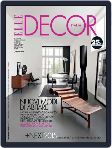 Elle Decor Italia January 23rd, 2015 Digital Back Issue Cover