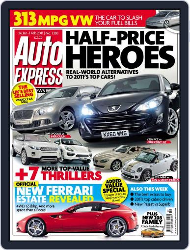 Auto Express January 25th, 2011 Digital Back Issue Cover