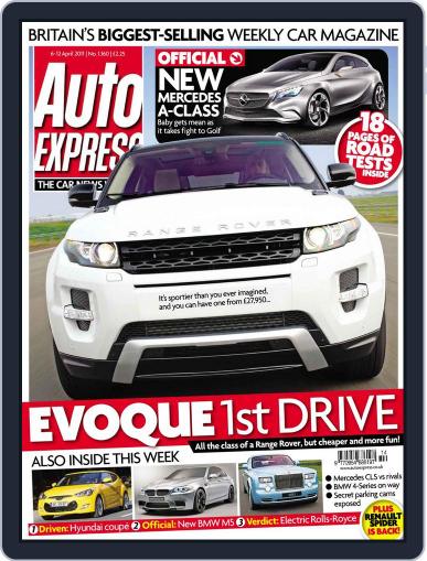 Auto Express April 5th, 2011 Digital Back Issue Cover