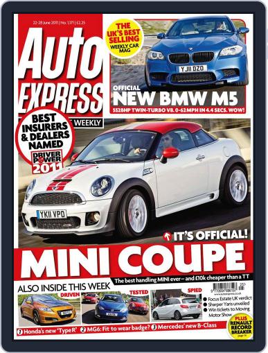 Auto Express June 21st, 2011 Digital Back Issue Cover