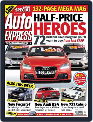 Auto Express February 15th, 2012 Digital Back Issue Cover