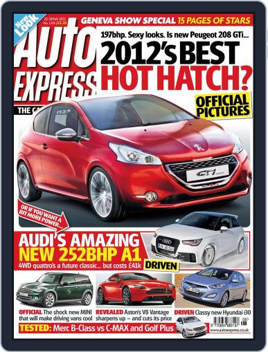 Auto Express February 21st, 2012 Digital Back Issue Cover