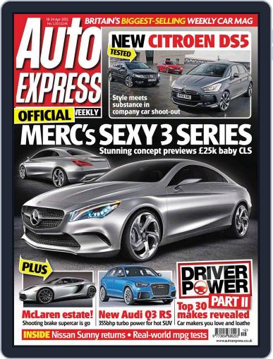 Auto Express April 18th, 2012 Digital Back Issue Cover