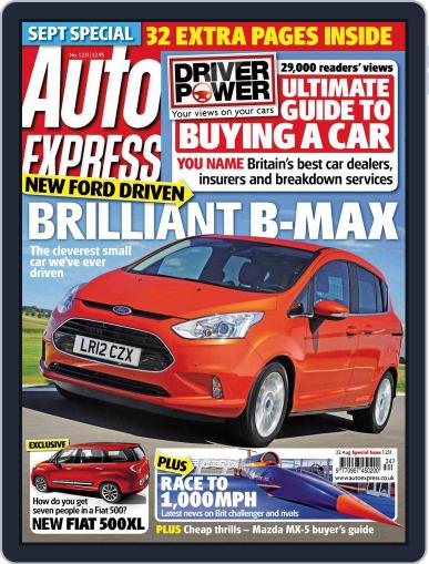 Auto Express August 21st, 2012 Digital Back Issue Cover