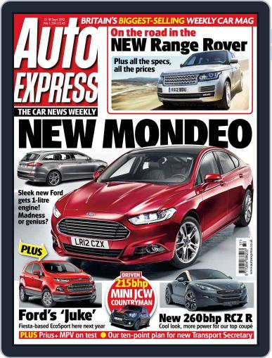 Auto Express September 11th, 2012 Digital Back Issue Cover