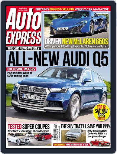 Auto Express April 1st, 2014 Digital Back Issue Cover