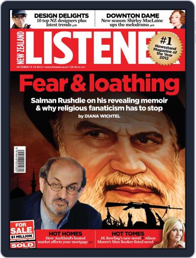 New Zealand Listener October 5th, 2012 Digital Back Issue Cover