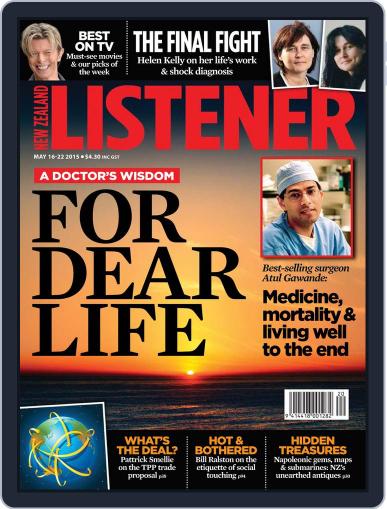 New Zealand Listener May 6th, 2015 Digital Back Issue Cover