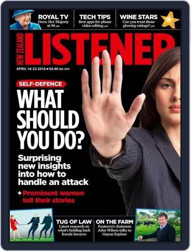 New Zealand Listener April 7th, 2016 Digital Back Issue Cover