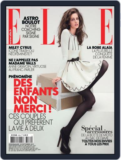 Elle France September 19th, 2013 Digital Back Issue Cover