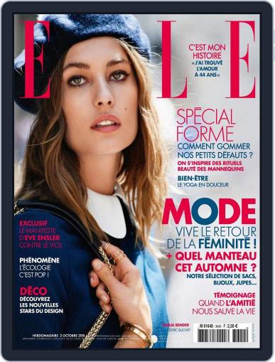 Elle France October 1st, 2015 Digital Back Issue Cover