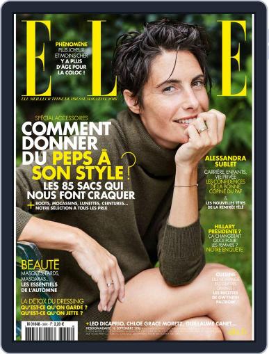 Elle France September 16th, 2016 Digital Back Issue Cover