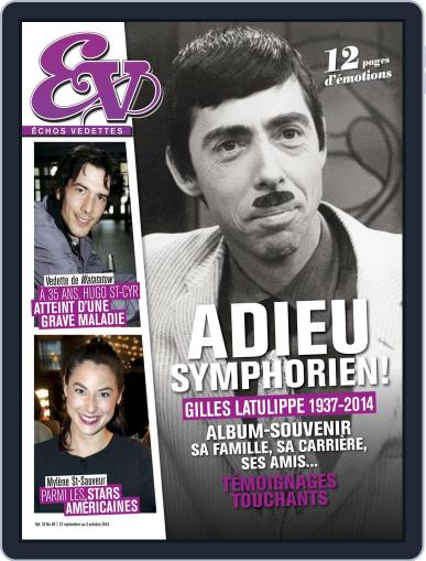 Échos Vedettes October 3rd, 2014 Digital Back Issue Cover