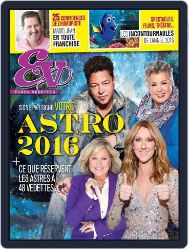 Échos Vedettes January 2nd, 2016 Digital Back Issue Cover