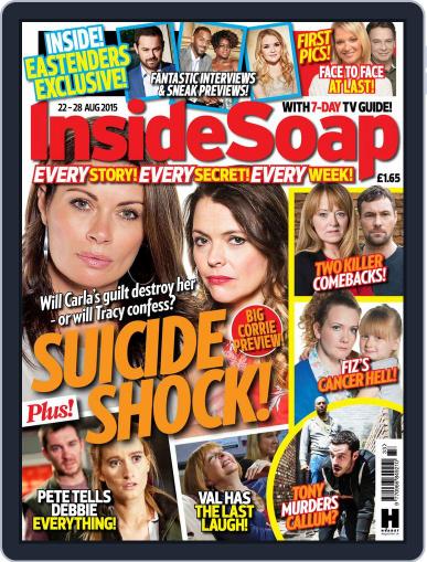 Inside Soap UK August 22nd, 2015 Digital Back Issue Cover