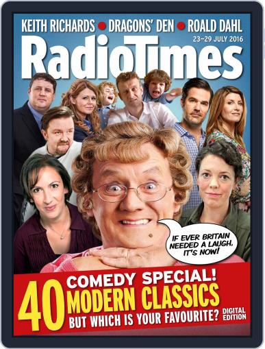 Radio Times July 18th, 2016 Digital Back Issue Cover