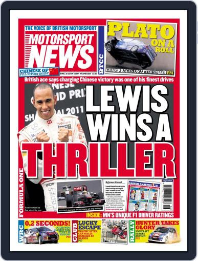 Motorsport News April 19th, 2011 Digital Back Issue Cover