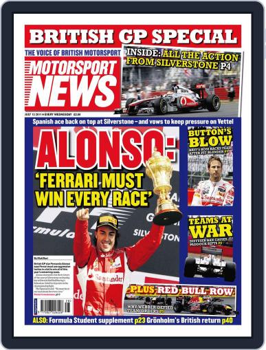 Motorsport News July 12th, 2011 Digital Back Issue Cover