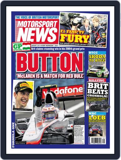 Motorsport News August 2nd, 2011 Digital Back Issue Cover