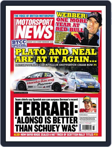 Motorsport News August 9th, 2011 Digital Back Issue Cover