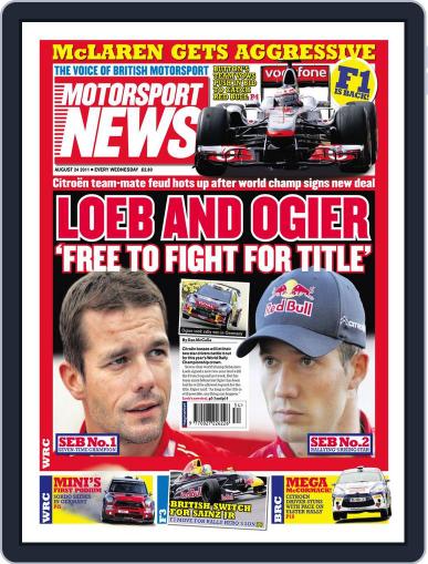 Motorsport News August 23rd, 2011 Digital Back Issue Cover
