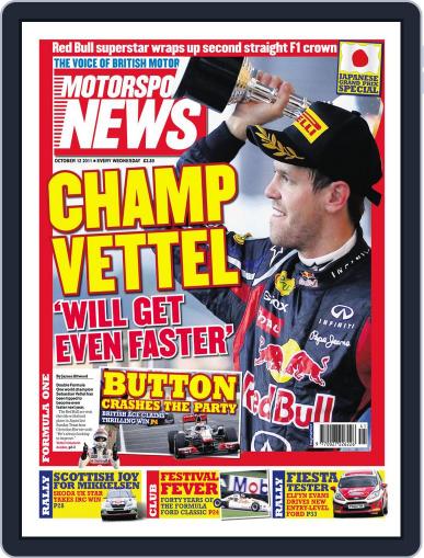 Motorsport News October 11th, 2011 Digital Back Issue Cover