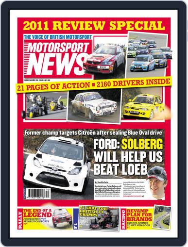 Motorsport News December 29th, 2011 Digital Back Issue Cover