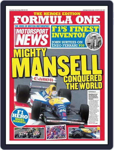 Motorsport News August 15th, 2012 Digital Back Issue Cover