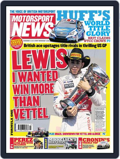 Motorsport News November 21st, 2012 Digital Back Issue Cover