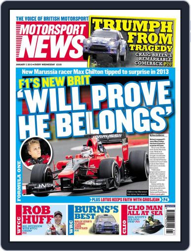 Motorsport News January 1st, 2013 Digital Back Issue Cover
