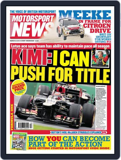 Motorsport News March 20th, 2013 Digital Back Issue Cover