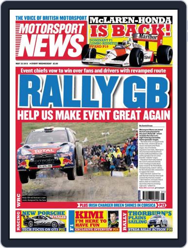 Motorsport News May 22nd, 2013 Digital Back Issue Cover
