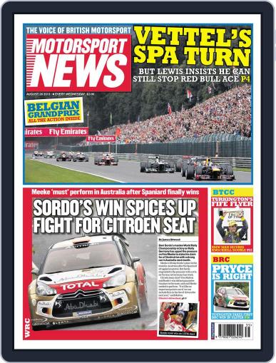 Motorsport News August 27th, 2013 Digital Back Issue Cover